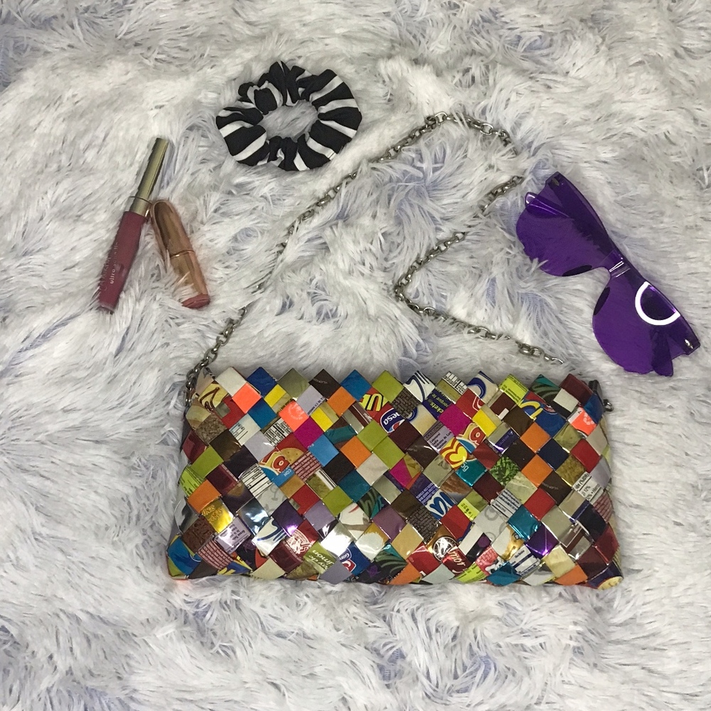 Gum wrapper purse/clutch